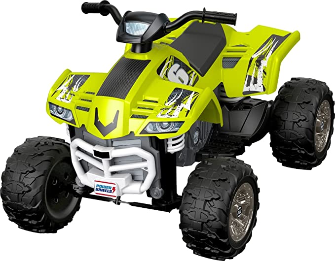 Power Wheels Trail Racer ATV, Green, Battery-Powered Ride-On Vehicle for Preschool Kids Ages 3 to 8 Years