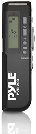 Digital Voice Recording System Device - Voice Activated Audio Recorder with 4GB Built-in Flash Memory, Speaker, Microphone & Headphone Jack for Lecture, Class or Meeting - Pyle PVR200