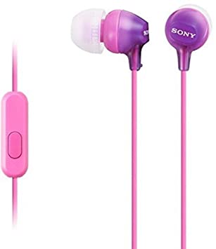 Sony MDREX15AP in-Ear Earbud Headphones with Mic, Violet