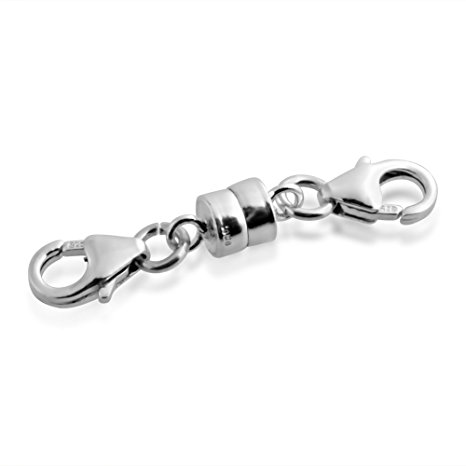 925 Sterling Silver Magnetic Converter with 2 5MM Lobster Clasps *
