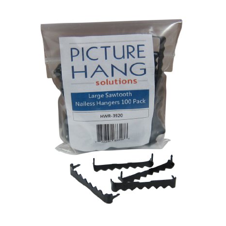 100 Sawtooth Picture Hangers No Nail - 1 34 Inch - Black