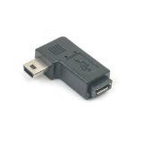 Generic Right Angle Mini USB M to Micro USB Female Adapter Angled Mini USB Adapter MF