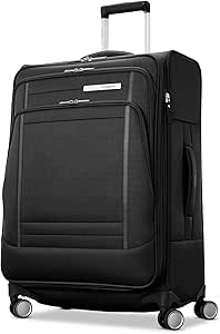 Samsonite Lightweight Softside Expandable, Black, Checked-Large 29-Inch