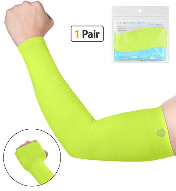 SHINYMOD UV Protection Cooling or Warmer Arm Sleeves for Men Women Kids Sunblock Protective Gloves Running Golf Cycling Driving 1 Pair/ 3 Pairs/ 5 Pairs Long Tattoo Cover Arm Warmer