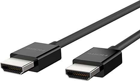 Belkin Ultra High Speed Premium HDMI 2.1 Cable, 4K/ Dolby Vision HDR, Optimal Viewing For Apple TV, 2m/ 6.6ft - Black