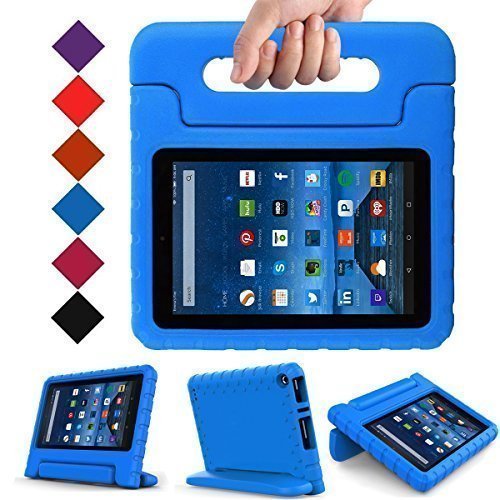 Fire 7 2015 Case - BMOUO Shock Proof Light Weight Kids Case Super Protection Cover Convertible Handle Stand Case for Amazon Fire 7 inch Display Tablet 5th Generation - 2015 Release Only Blue