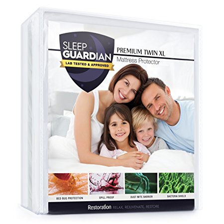 Sleep Guardian Mattress Protector - Lab Tested Premium Waterproof, Hypoallergenic Mattress Protector - Twin XL