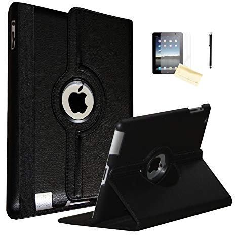 iPad 9.7 2018/2017 Case, JYtrend (R) Rotating Stand Smart Case Magnetic Auto Wake Up/Sleep Cover for A1893 A1954 A1822 A1823 MP252LL/A MR7G2LL/A MR702LL/A MP292LL/A MPGC2LL/A MPG62LL/A (Black)