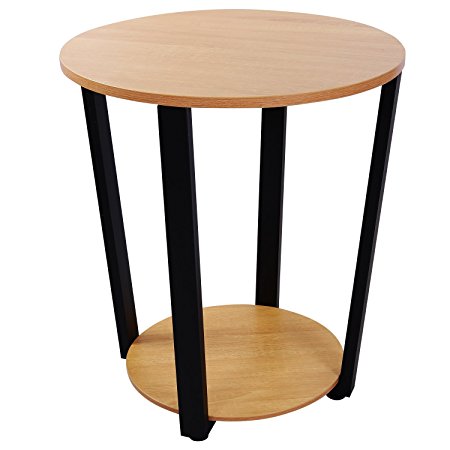 Lifewit 2-tier Modern Round Side / End Table / Nightstand / Coffee Table