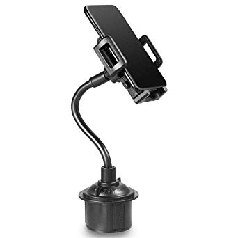 Denmer Car Cup Holder Phone Mount with Flexible Gooseneck and Expandable Base for iPhone Xs/XS Max/X/8/7 Plus/Samsung Galaxy Smart Phones
