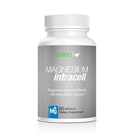 Paleo Life Magnesium Intracell 500 mg. Powerful Formula with Taurine, Folic Acid, B6, B12 Vitamin 60 Capsules, 30 Day Supply