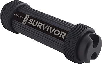 Corsair CMFSS3B-16GB Flash Survivor Stealth 200 m 16 GB USB 3 Rugged Design Water Proof Flash Drive - Black