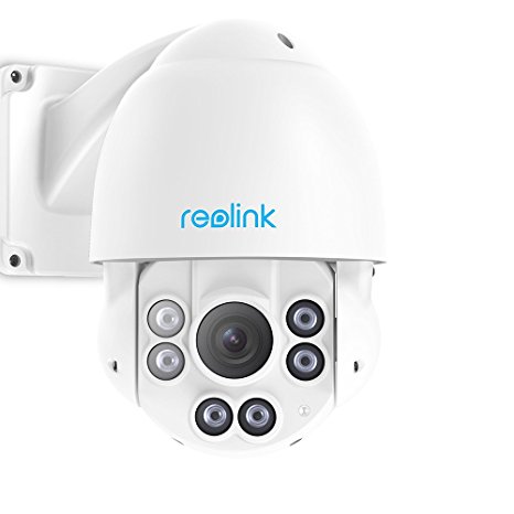 Reolink PoE IP PTZ Security Camera 5 Megapixels Super HD 3072x1728 Pan Tilt 4X Optical Zoom High Speed Dome Outdoor Indoor RLC-423-5MP