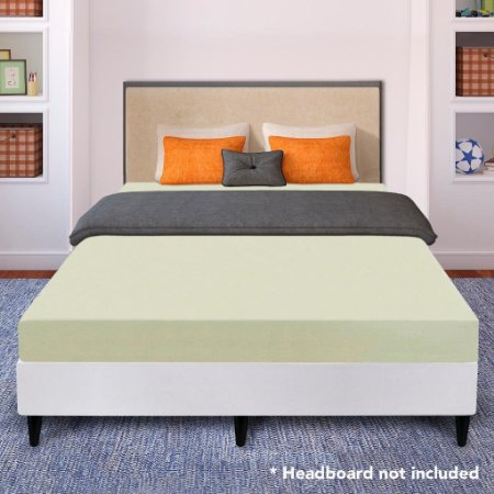 Best Price Mattress 6" Premium Memory Foam Mattress and New Innovative Steel Platform Bed Set, Queen