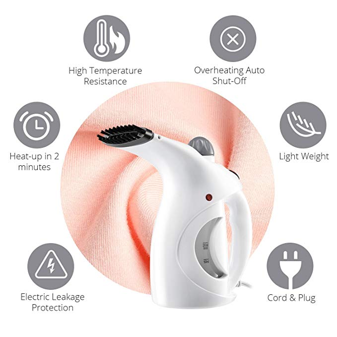 Hk Villa Steamer for facial garment steamer for clothes Handheld Facial Steamer and Garment Steamer Iron Fast Heat-up Portable Family Fabric Steam Brush Handy Vapour Steamer for Home and Travel (Colour May Vary)