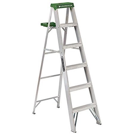 Louisville Ladder AS4006 225-Pound Duty Rating Aluminum Stepladder, 6-Foot