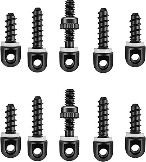 Anovo Sling Swivel Studs, Wood Screw Studs 10 Pieces