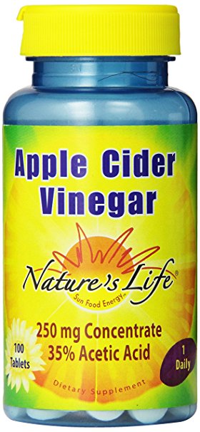Nature's Life Apple Cider Vinegar Tablets, 250 Mg, 100 Count