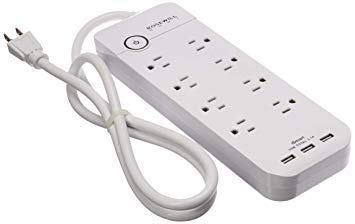 Rosewill 8 Outlet Power Strip Surge Protector with 3 iSmart USB Ports (5V / 3.1A), 3.0 Feet Heavy Duty Extension Cord, 1800 Joules, RHSP-17005