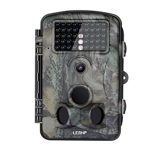 Hunting Trail Camera, Wildlife Game Camera 12MP 1080P HD No Glow with Time Lapse 65ft 120°Wide Angle Infrared Night Vision 42pcs IR LEDs 2.4" LCD Screen IP54 Scouting Cam Deer Camera