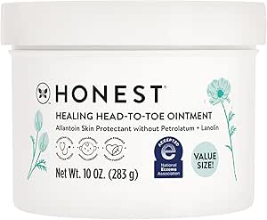 The Honest Company Head to Toe Multi-Purpose Healing Ointment | Gentle for Baby | Hypoallergenic, Vegan, Allantoin-Powered | Value Size, 10 oz