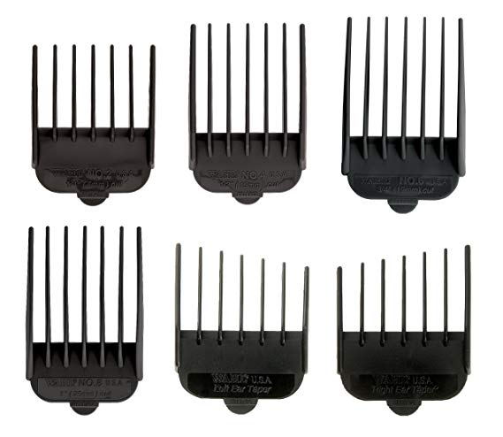 Wahl Professional Animal Clipper Attachment Guide Comb Grooming Set for Wahl's Show Pro Plus, Deluxe Essentials, Iron Horse, Pro Ion, U-Clip and Deluxe U-Clip Pet, Dog, Cat, and Horse Clippers (#3168-500)