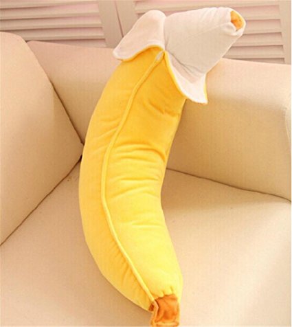 YunNaSi 27.5'' Large Peeled Banana Plush Stuffed Toy Doll Pillow