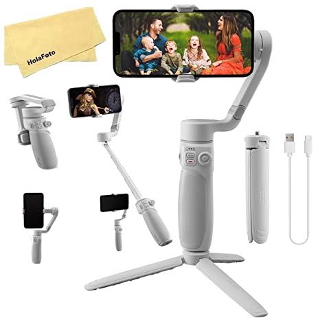 Zhiyun Smooth Q4 3-Axis Gimbal Stabilizer for Smartphone (with 2 Years ZHIYUN India Official Warranty) Built-in Extension Rod,Portable and Foldable,Vlogging Stabilizer,YouTube TikTok Video