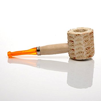 Housweety New Fashion Small Corn Shape Smoking Pipe Orange