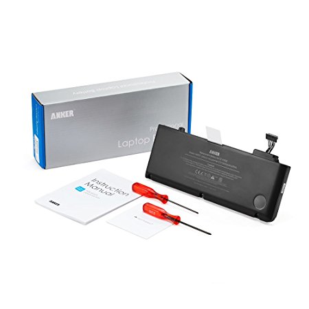 Anker® New Laptop Battery for Apple A1322 A1278 (2009 2010 2011 Version) Unibody MacBook Pro 13'', fits 661-5557 661-5229 MB990LL/A MB991LL/A Two Free Screwdrivers - 18 Months Warranty [Li-Polymer 6-cell 5800mAh/64Wh]