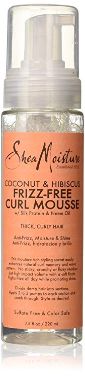 Shea Moisture Coconut and Hibiscus Frizz-Free Curl Mousse 220 ml