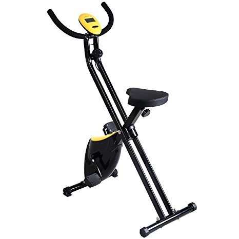 Giantex Foldable Exercise Bike Compact Indoor Cycling Home Workout Equipment