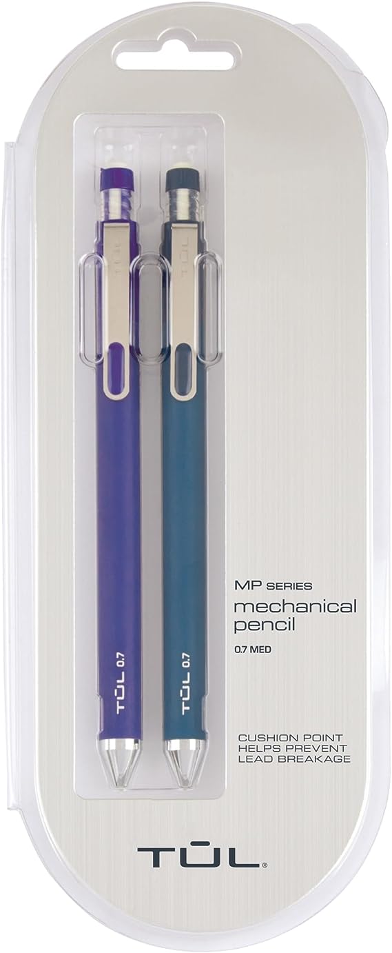 TUL® Mechanical Pencils, 0.7 mm, Navy/Royal Blue, Pack Of 2