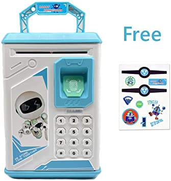 Electronic Piggy Bank for Girls, Kids Coin Bank with Code, Electronic Money Banks Money Box for Kids, Mini ATM Bank Girls Money Bank, ATM Piggy Bank for Real Money, Kids Safe Bank, Fun Piggy Bank