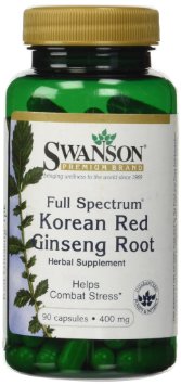 Swanson Premium Full-Spectrum Korean Red Ginseng Root 400 mg 90 Capsules