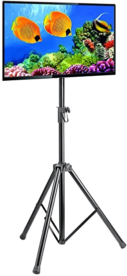 Elitech Portable Tripod TV Stand for 23" to 42" Flat Panel TV, Height Adjustable.