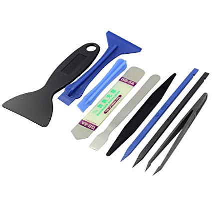 E-Durable Professional Safe Opening Pry Tool Repair Kit with Non-Abrasive Nylon Spudgers, Anti-Static Tweezers, Plastic Pry bar, Etc