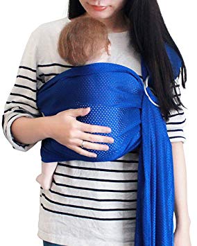 Vlokup Baby Water Ring Sling Carrier | Lightweight Breathable Mesh Baby Wrap for Infant, Newborn, Kids and Toddlers | Perfect for Summer, Swimming, Pool, Beach | Great for Dad too Royal Blue