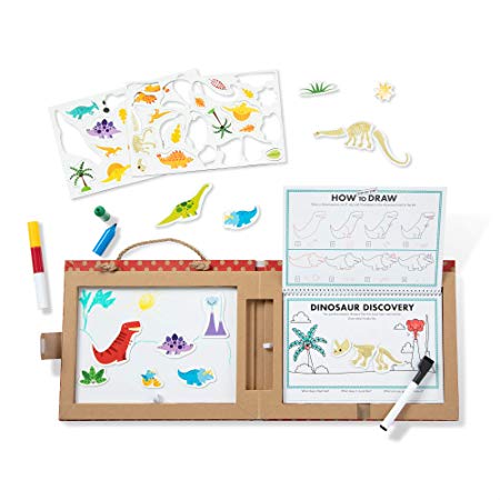 Melissa & Doug Natural Play: Play, Draw, Create Reusable Drawing & Magnet Kit – Dinosaurs (41 Magnets, 5 Dry-Erase Markers, Great Gift for Girls and Boys – Best for 3, 4, 5, 6, 7 and 8 Year Olds)