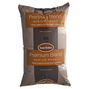 Farmer Brothers Premium Blend 100% Arabica Whole Bean Coffee - 5 lb. Bag