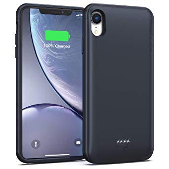 Battery Case for iPhone XR, 5000mAh Portable Charging Case Protective Extended Battery Charger Case Compatible with iPhone XR (Gray)
