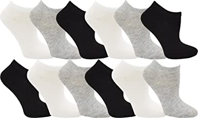 12 Pairs Low Cut Ankle Socks for Men, Assorted Breathable Comfortable Sports Casual