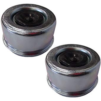 (2) Two Pack 2.72" Grease Dust Cover Cap and Plug for E-Z Lube Trailer Axle Hubs