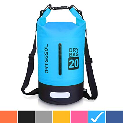 arteesol Dry Bag 5L/10L/20L/30L Waterproof Dry Bag Rucksack with Double Shoulder Strap Backpack for Swimming Kayaking Boating Fishing Travelling Cycling Beach