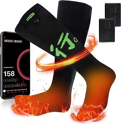 Heated Socks for Men Women,Rechargeable Heated Socks with 4 Heating Level,Battery Heated Socks Women Fast Heat,Washable Electric Socks for Men,Winter Thermal Socks Hunting Hiking Camping Skiing Socks