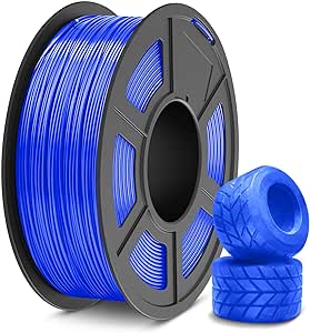 SUNLU TPU Filament 1.75mm Flexible 3D Printer Filament 1KG, 95A Soft 3D Printing Filament fit Most FDM 3D Printers, Dimensional Accuracy  /- 0.03mm, 95A Flexible Filament TPU, 1kg (2.2lbs), Blue