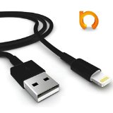 Apple BLACK 6ft USB to Lightning Cable - Fast Sync Charge and Data Transfer for all iOS Devices