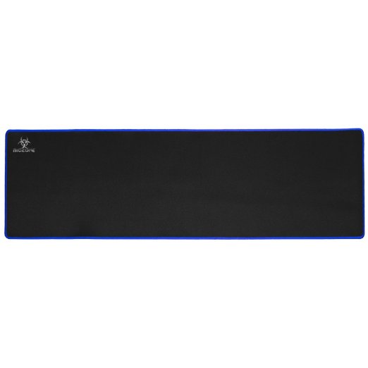 BioZone Extra Large XXL Extended Gaming Mouse Pad, Stitched Edges, Waterproof, Super Smooth, Non-Slip Backing - 3mm thick- 36"x11" - Blue