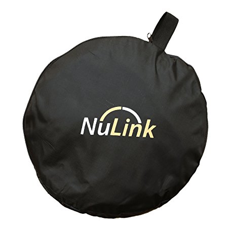 Nulink™ 60x90cm 24x36in 5 in 1 Portable Photography Studio Mutiple Photo Collapsible Disc Light Lightning Reflector with Carrying Bag Kit [Black, White, Gold, Silver and Translucent]