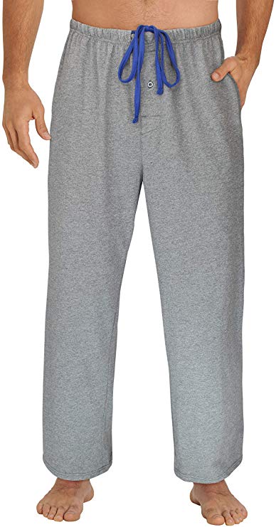 EVERDREAM Sleepwear Mens Jersey Knit Pajama Pants, Long Pj Bottoms